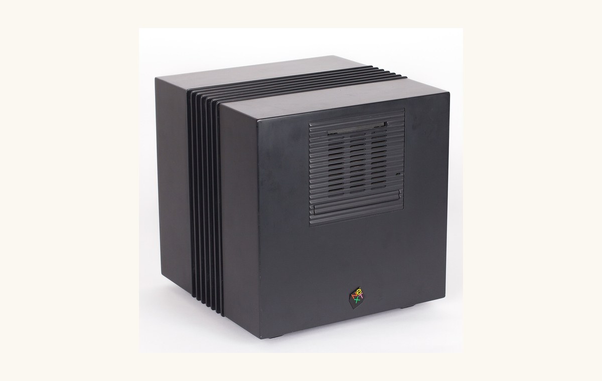A black NeXTcube computer